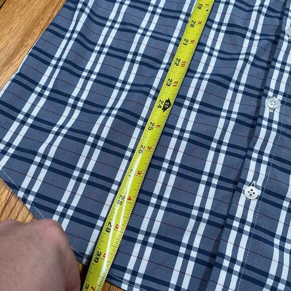 Mizzen + Main Shirt Mens Medium Trim Performance Stretch Plaid Button Down - Picture 4 of 7